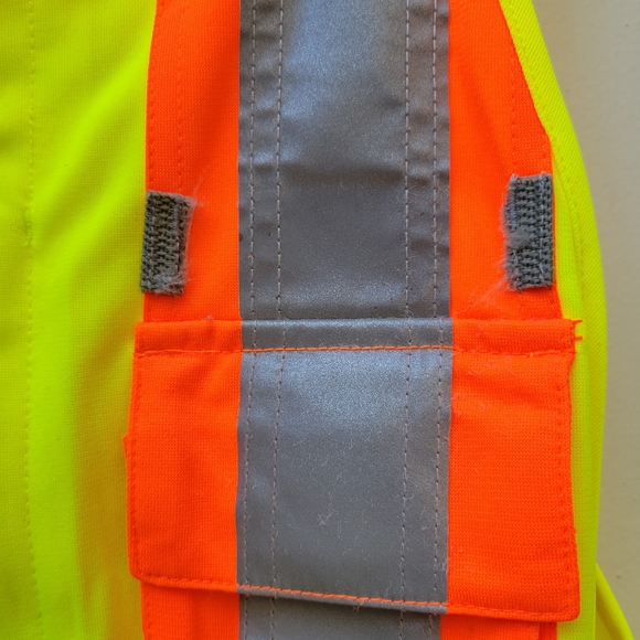 Work King By Tough Duck Safety Unlined Tricot Bib Size Large - Picture 8 of 9